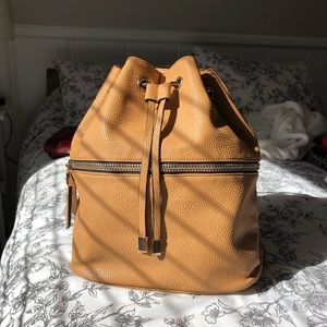 FOREVER 21 Faux Leather Bucket Backpack